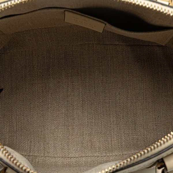 Pre-owned Gucci Mini Microguccissima Dome Satchel White