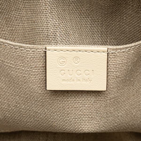 Pre-owned Gucci Mini Microguccissima Dome Satchel White