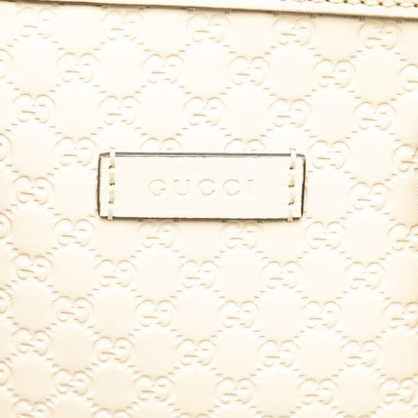 Pre-owned Gucci Mini Microguccissima Dome Satchel White