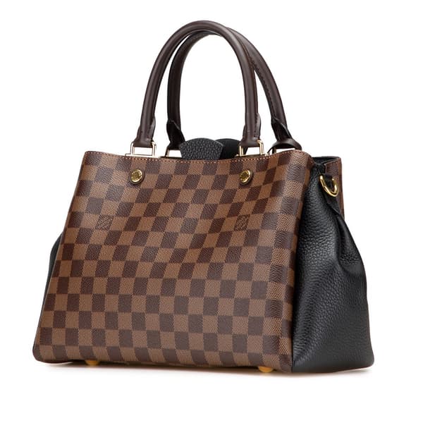 Pre-owned Louis Vuitton Damier Ebene Brittany Black
