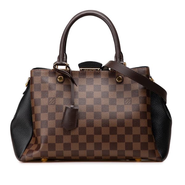 Pre-owned Louis Vuitton Damier Ebene Brittany Black
