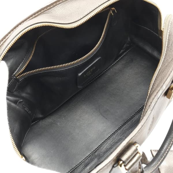 Pre-owned LOEWE Metallic Leather Amazona 28 Gold
