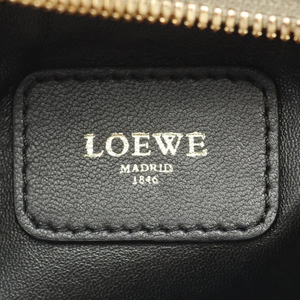 Pre-owned LOEWE Metallic Leather Amazona 28 Gold