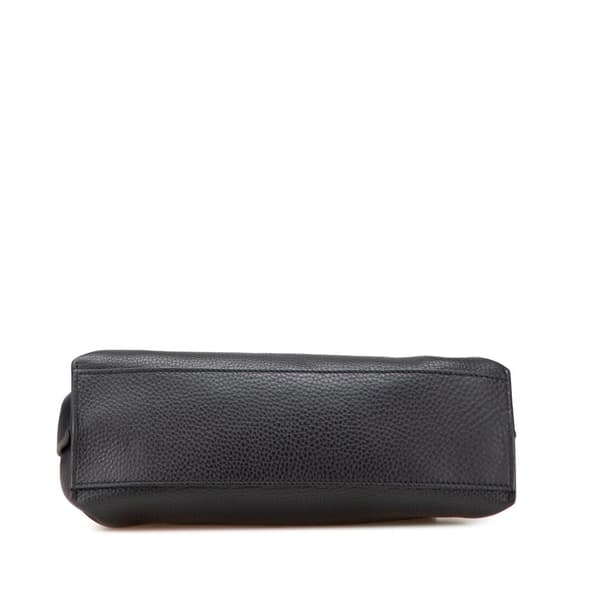 Pre-owned Gucci Small Leather Bamboo Daily Satchel Black