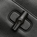 Miniatyrbild 8 av 10: Pre-owned Gucci Small Leather Bamboo Daily Satchel Black