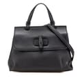 Miniatyrbild 1 av 10: Pre-owned Gucci Small Leather Bamboo Daily Satchel Black