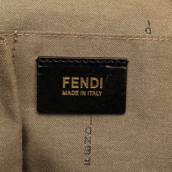 Pre-owned Fendi Canvas Colorblock Chameleon Satchel Brown