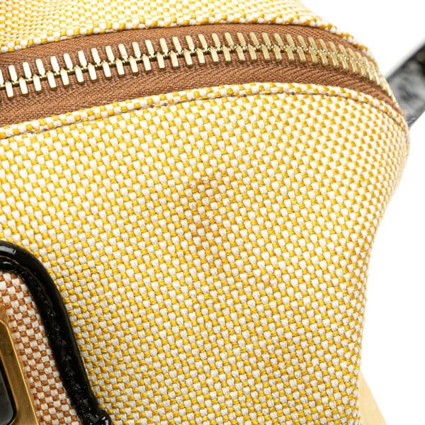 Pre-owned Fendi Canvas Colorblock Chameleon Satchel Brown
