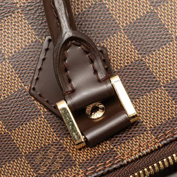 Pre-owned Louis Vuitton Damier Ebene Alma PM Brown