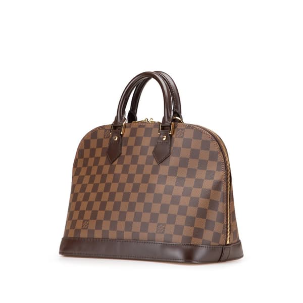 Pre-owned Louis Vuitton Damier Ebene Alma PM Brown
