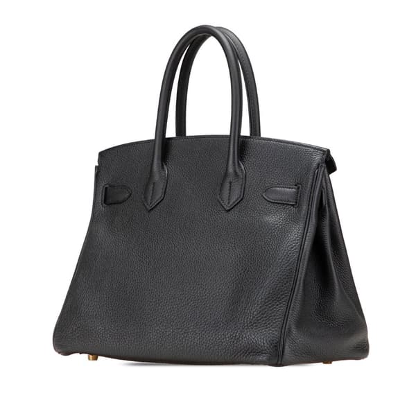 Pre-owned Hermès Togo Birkin Retourne 30 Black