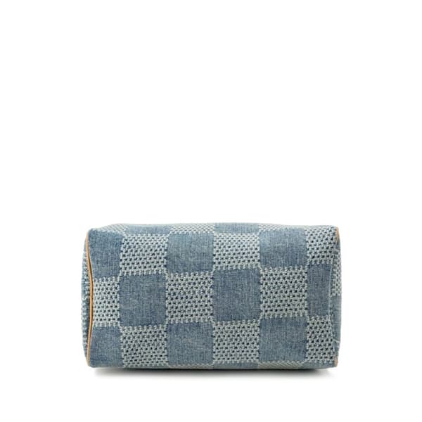 Pre-owned Louis Vuitton Damier Denim Speedy Bandouliere 25 Blue