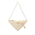 Miniatyrbild 1 av 5: Pre-owned Prada Mini Triangolo Jacquard Triangle Symbole Satchel Brown
