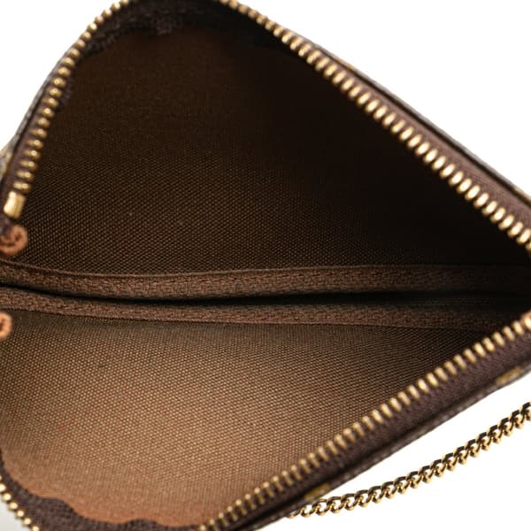 Pre-owned Louis Vuitton Monogram Mini Pochette Accessoires Brown
