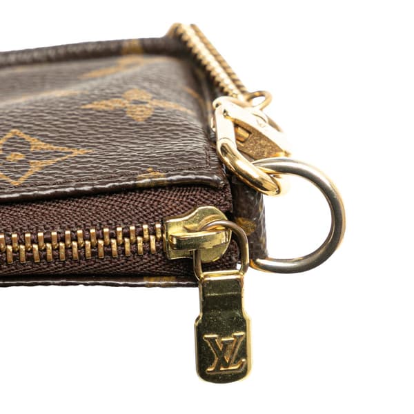 Pre-owned Louis Vuitton Monogram Mini Pochette Accessoires Brown