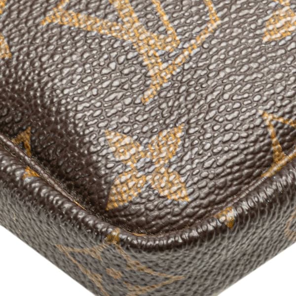 Pre-owned Louis Vuitton Monogram Mini Pochette Accessoires Brown