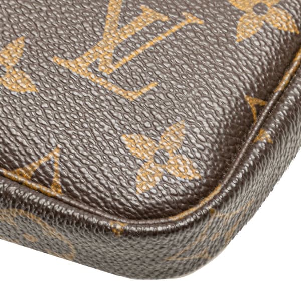 Pre-owned Louis Vuitton Monogram Mini Pochette Accessoires Brown