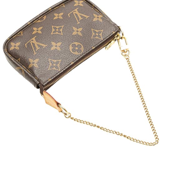 Pre-owned Louis Vuitton Monogram Mini Pochette Accessoires Brown