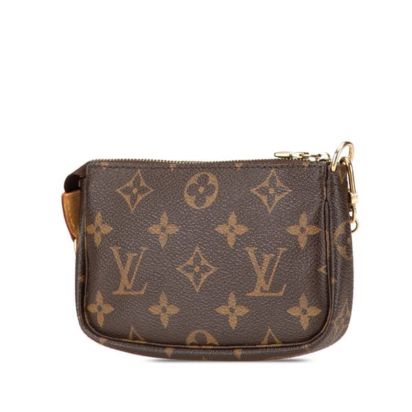 Pre-owned Louis Vuitton Monogram Mini Pochette Accessoires Brown