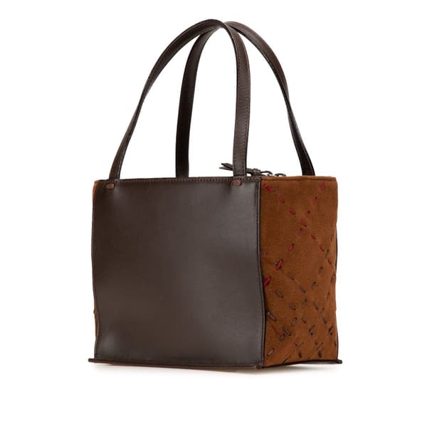 Pre-owned Burberry Leather and Suede Handbag Brown