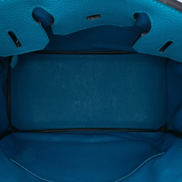 Pre-owned Hermès Togo Birkin Retourne 30 Blue