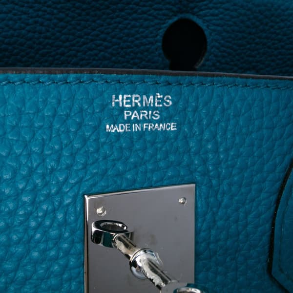 Pre-owned Hermès Togo Birkin Retourne 30 Blue