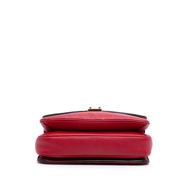 Pre-owned Louis Vuitton Monogram Empreinte Pochette Metis Red