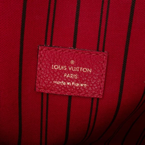 Pre-owned Louis Vuitton Monogram Empreinte Pochette Metis Red