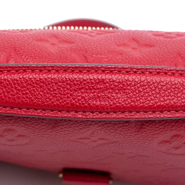 Pre-owned Louis Vuitton Monogram Empreinte Pochette Metis Red