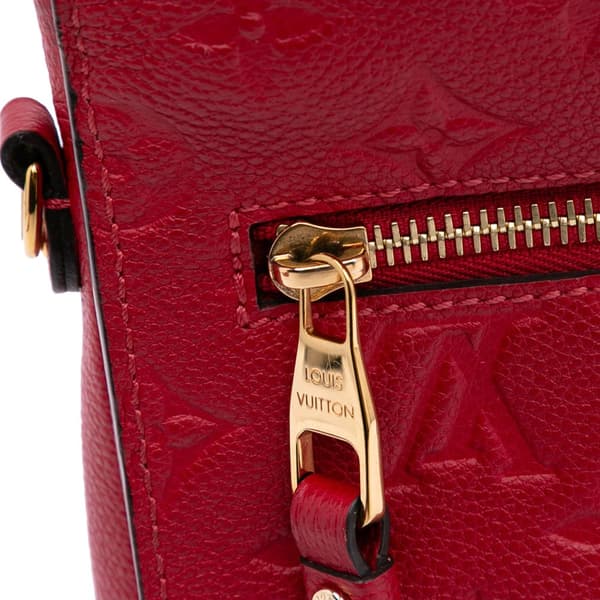 Pre-owned Louis Vuitton Monogram Empreinte Pochette Metis Red