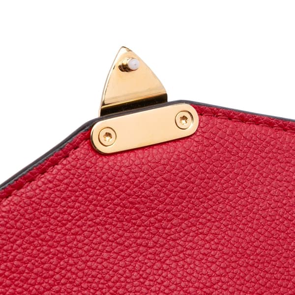 Pre-owned Louis Vuitton Monogram Empreinte Pochette Metis Red