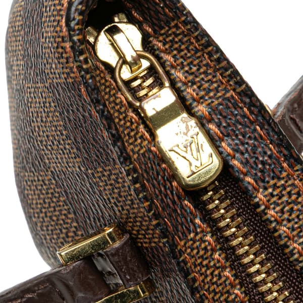 Pre-owned Louis Vuitton Damier Ebene Manosque Pochette Brown