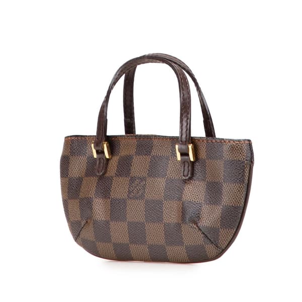 Pre-owned Louis Vuitton Damier Ebene Manosque Pochette Brown