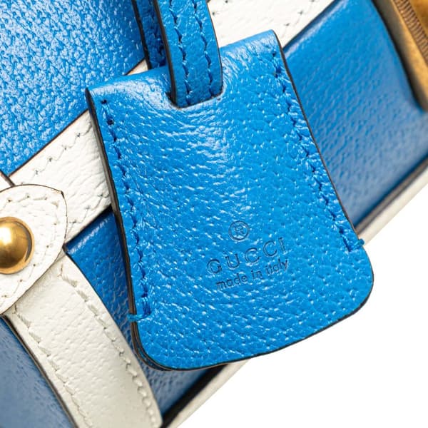 Pre-owned Gucci Adidas Leather Golf Ball Case Blue