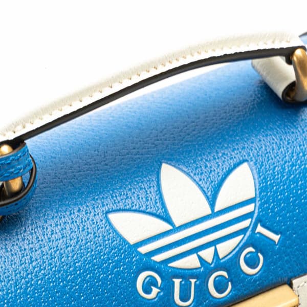 Pre-owned Gucci Adidas Leather Golf Ball Case Blue