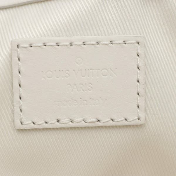 Pre-owned Louis Vuitton Monogram Taurillon Sac Plat 24H Tote White