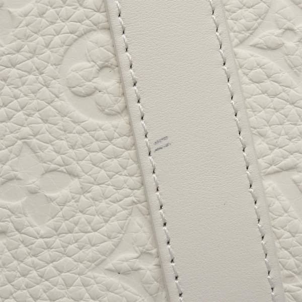 Pre-owned Louis Vuitton Monogram Taurillon Sac Plat 24H Tote White