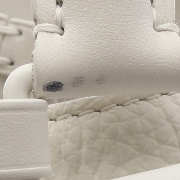 Pre-owned Louis Vuitton Monogram Taurillon Sac Plat 24H Tote White