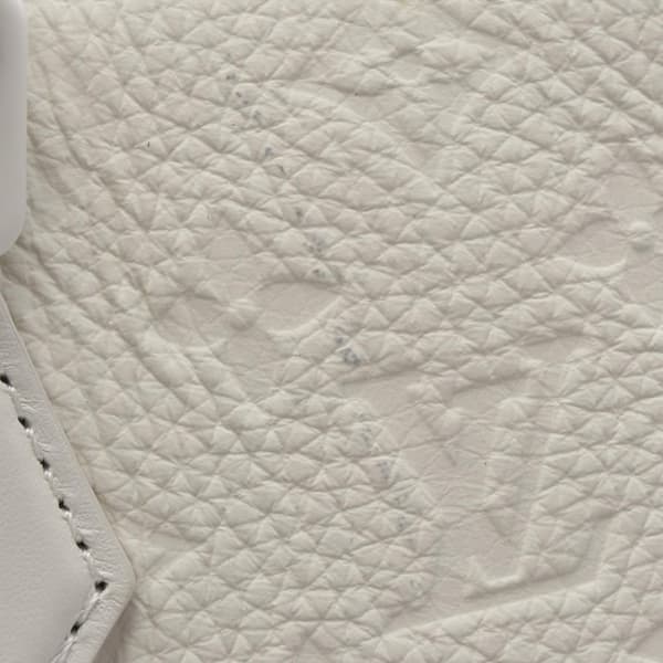 Pre-owned Louis Vuitton Monogram Taurillon Sac Plat 24H Tote White