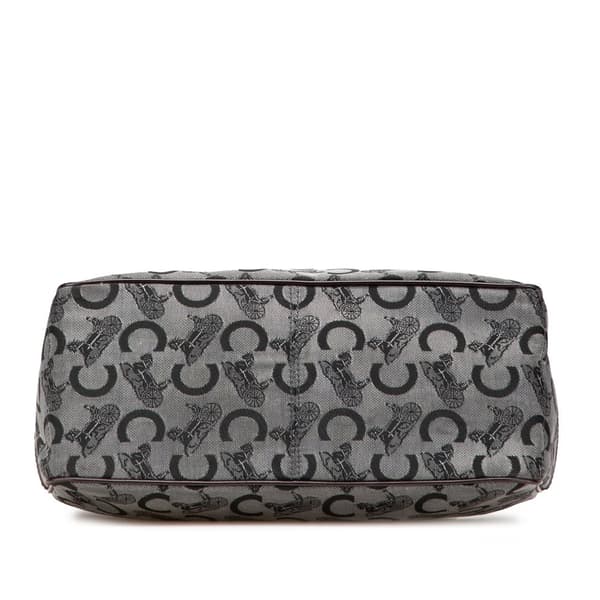 Pre-owned Celine C Macadam Canvas Boogie Handbag Gray
