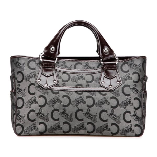 Pre-owned Celine C Macadam Canvas Boogie Handbag Gray