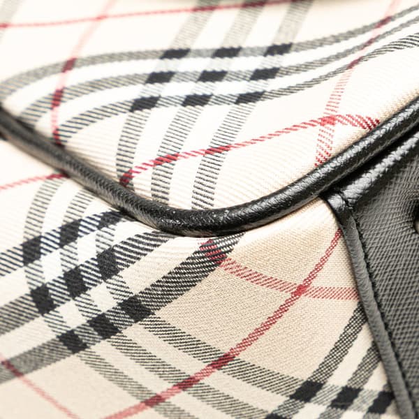 Pre-owned Burberry Nova Check Canvas Handbag Brown