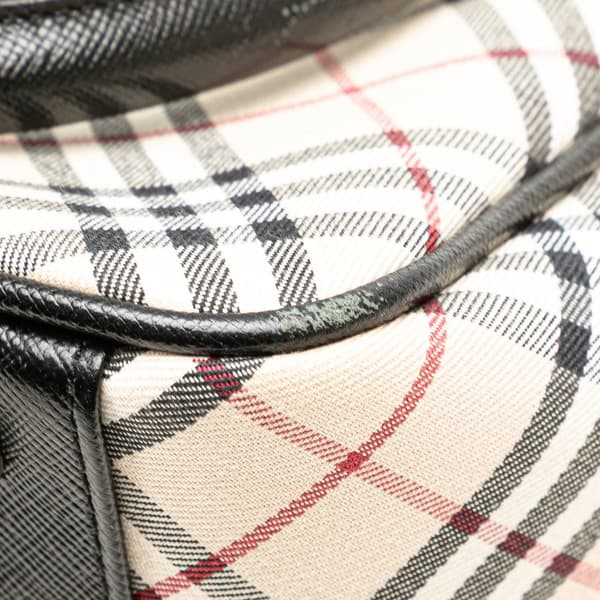 Pre-owned Burberry Nova Check Canvas Handbag Brown