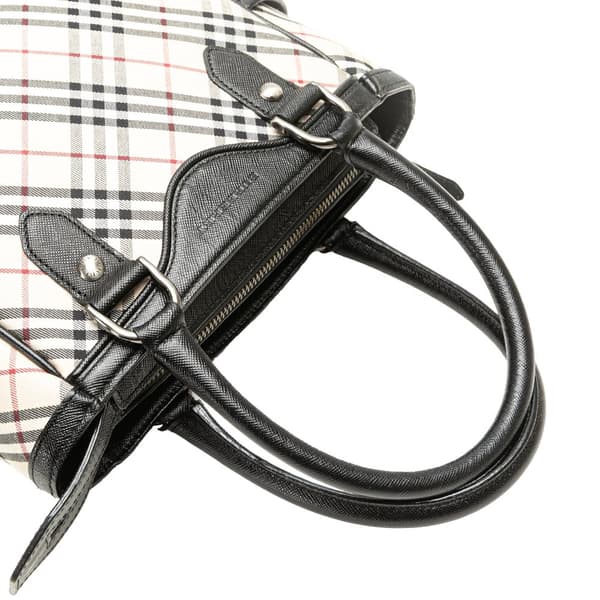 Pre-owned Burberry Nova Check Canvas Handbag Brown