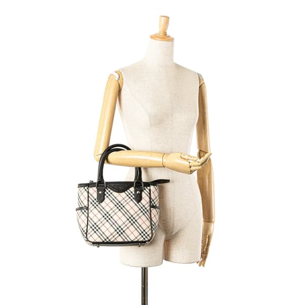 Pre-owned Burberry Nova Check Canvas Handbag Brown