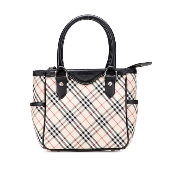 Pre-owned Burberry Nova Check Canvas Handbag Brown