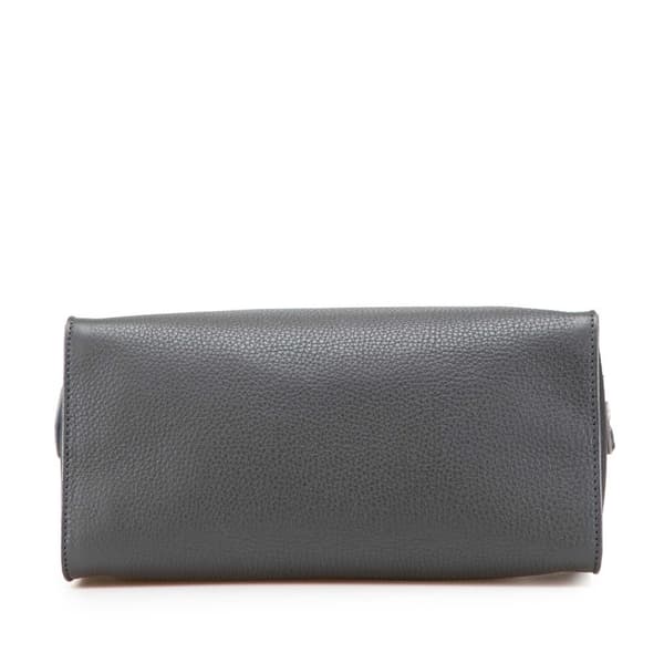 Pre-owned Fendi Leather Selleria Lei Satchel Gray