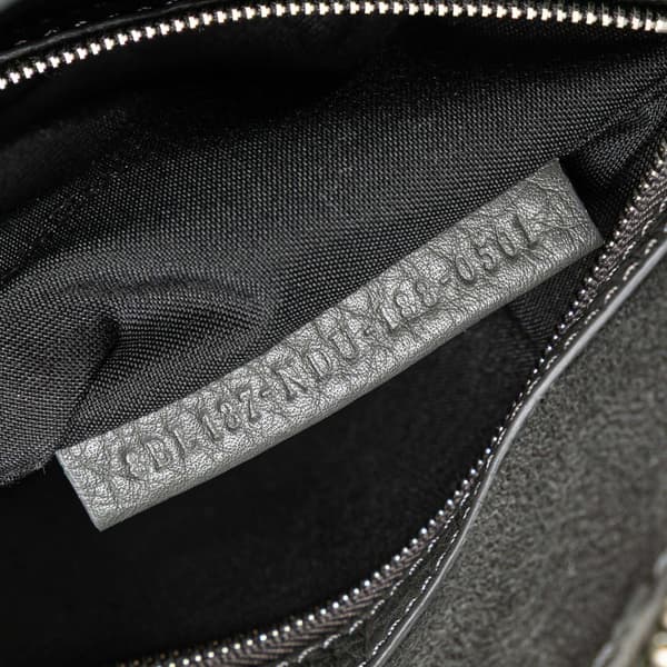 Pre-owned Fendi Leather Selleria Lei Satchel Gray