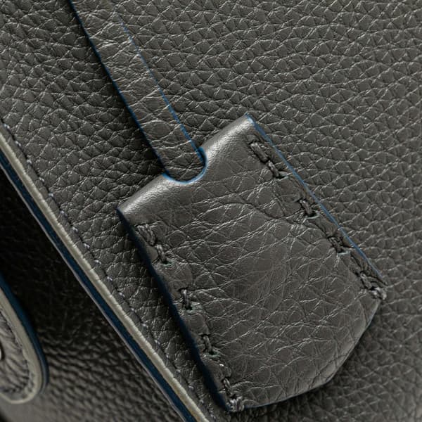 Pre-owned Fendi Leather Selleria Lei Satchel Gray