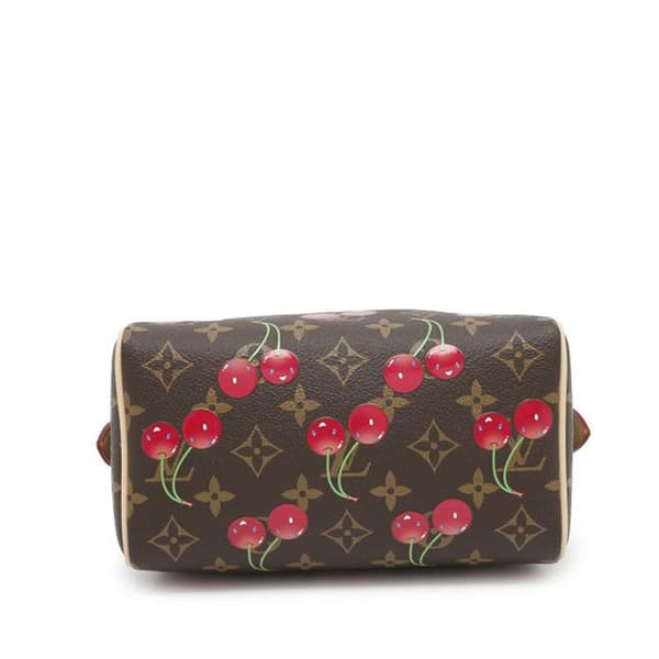 Pre-owned Louis Vuitton Takashi Murakami Monogram Cherry Speedy Bandouliere 20 Brown
